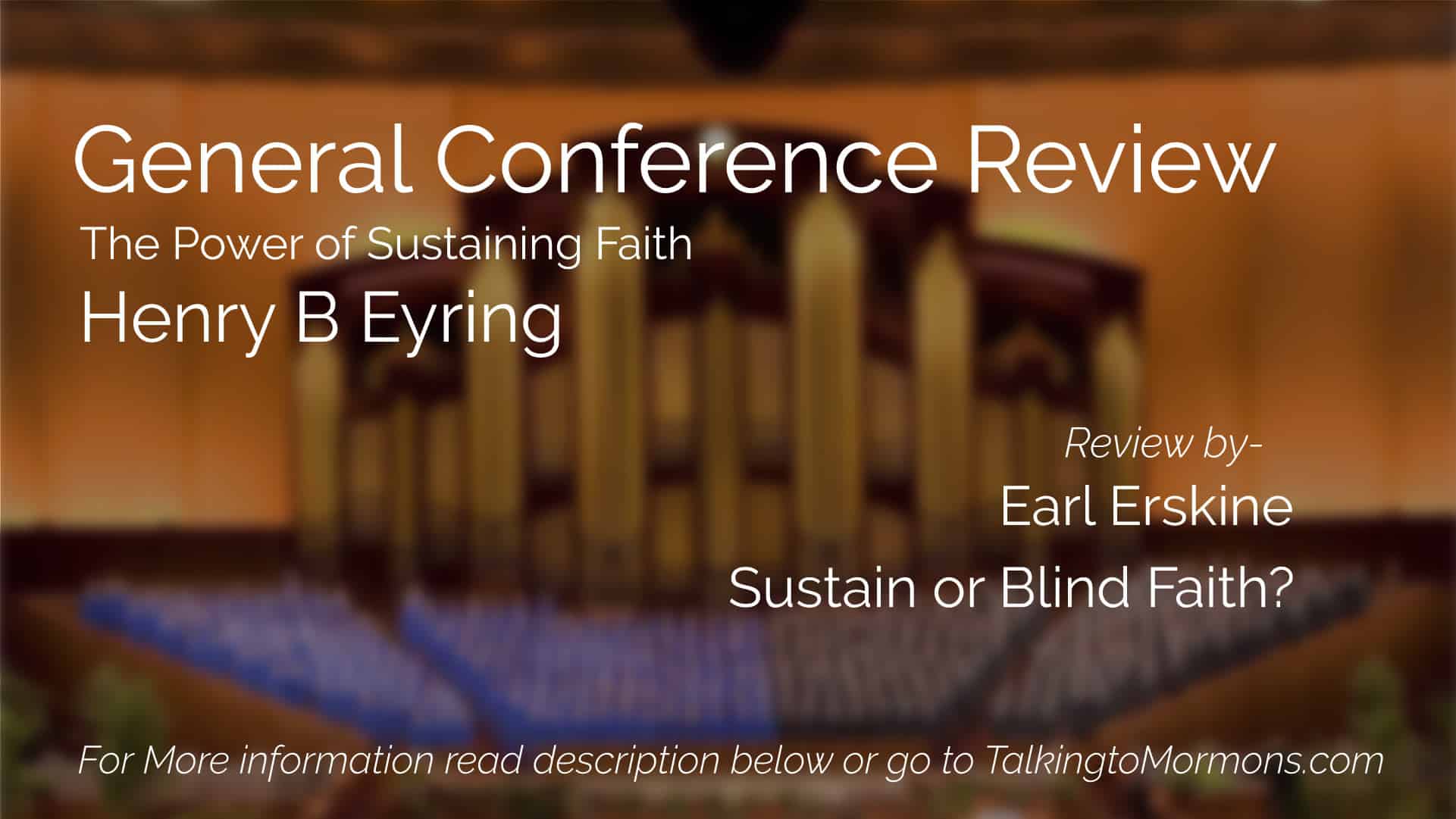 Sustain or Blind Faith?
